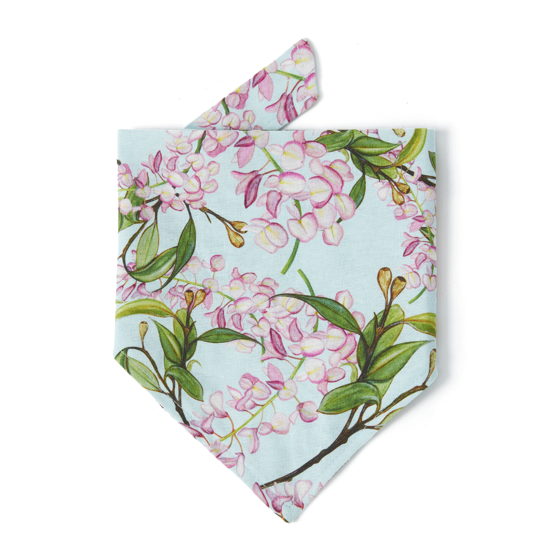 DOG BANDANA - WATERCOLOUR FLORAL AQUA
