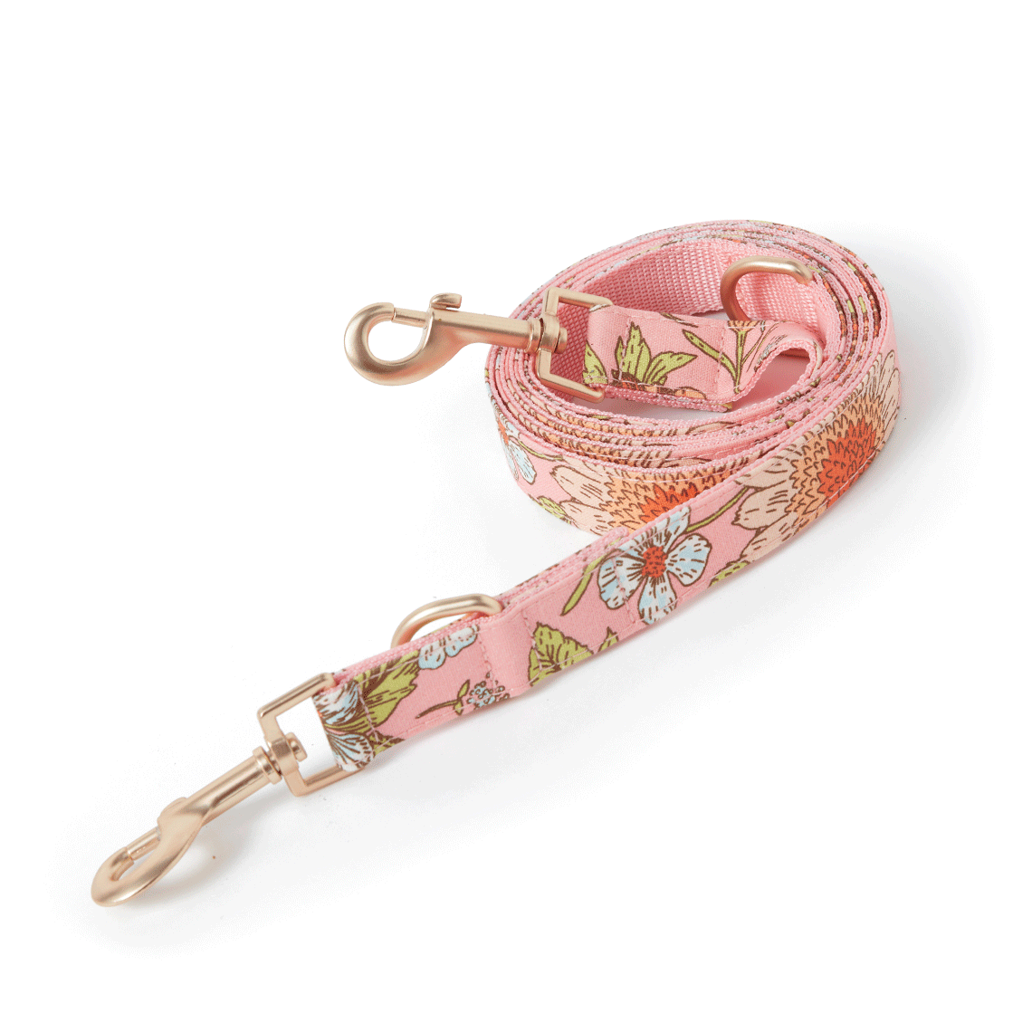 DOG LEASH - FLORAL PINK PRINT