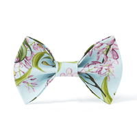 Thumbnail for DOG BOW TIE - WATERCOLOUR FLORAL AQUA