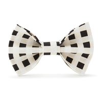 Thumbnail for DOG BOW TIE - WHITE BLACK CHECK