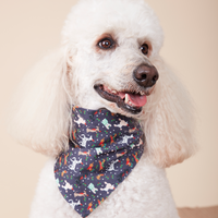 Thumbnail for DOG BANDANA - NAVY PRINT