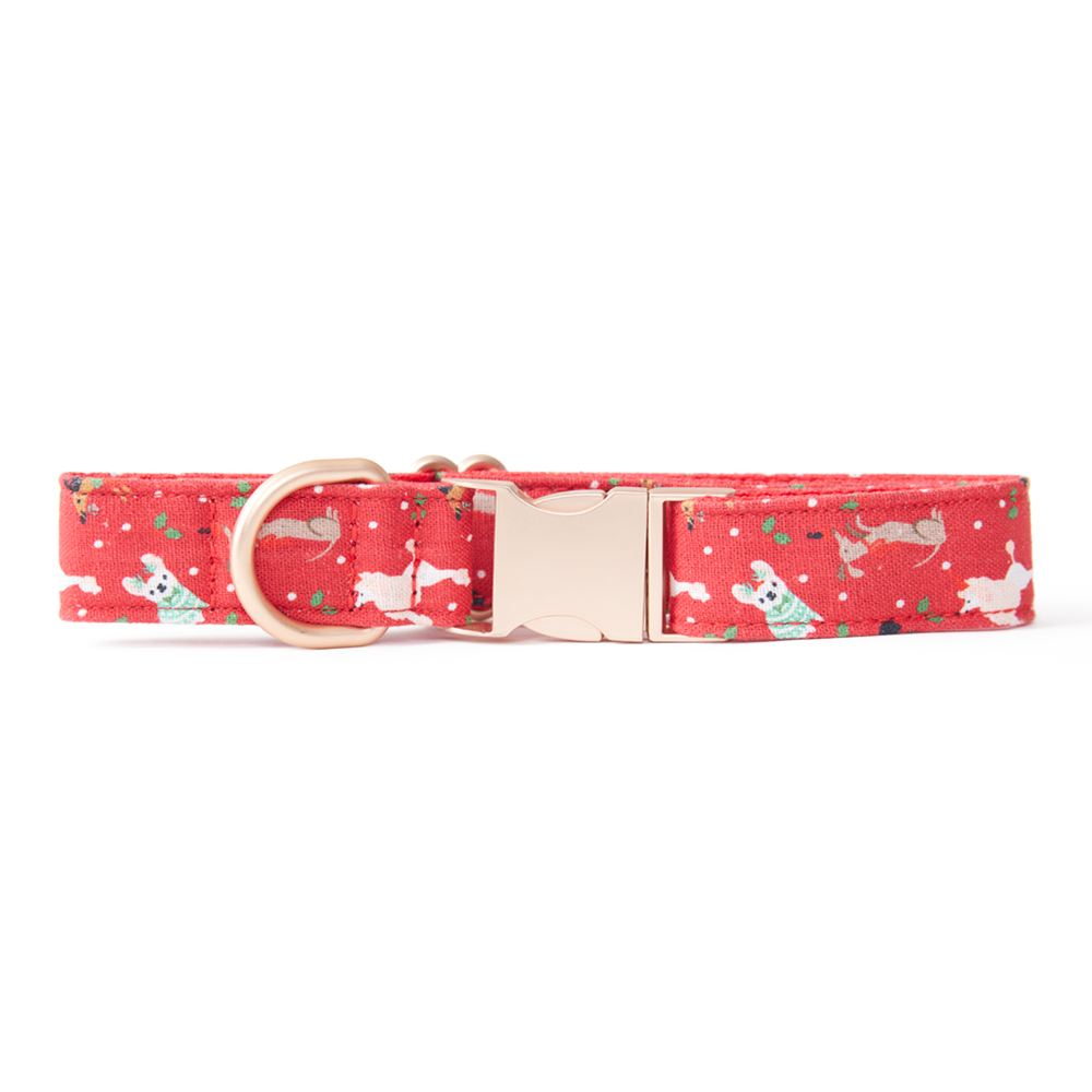 DOG COLLAR - RED PRINT