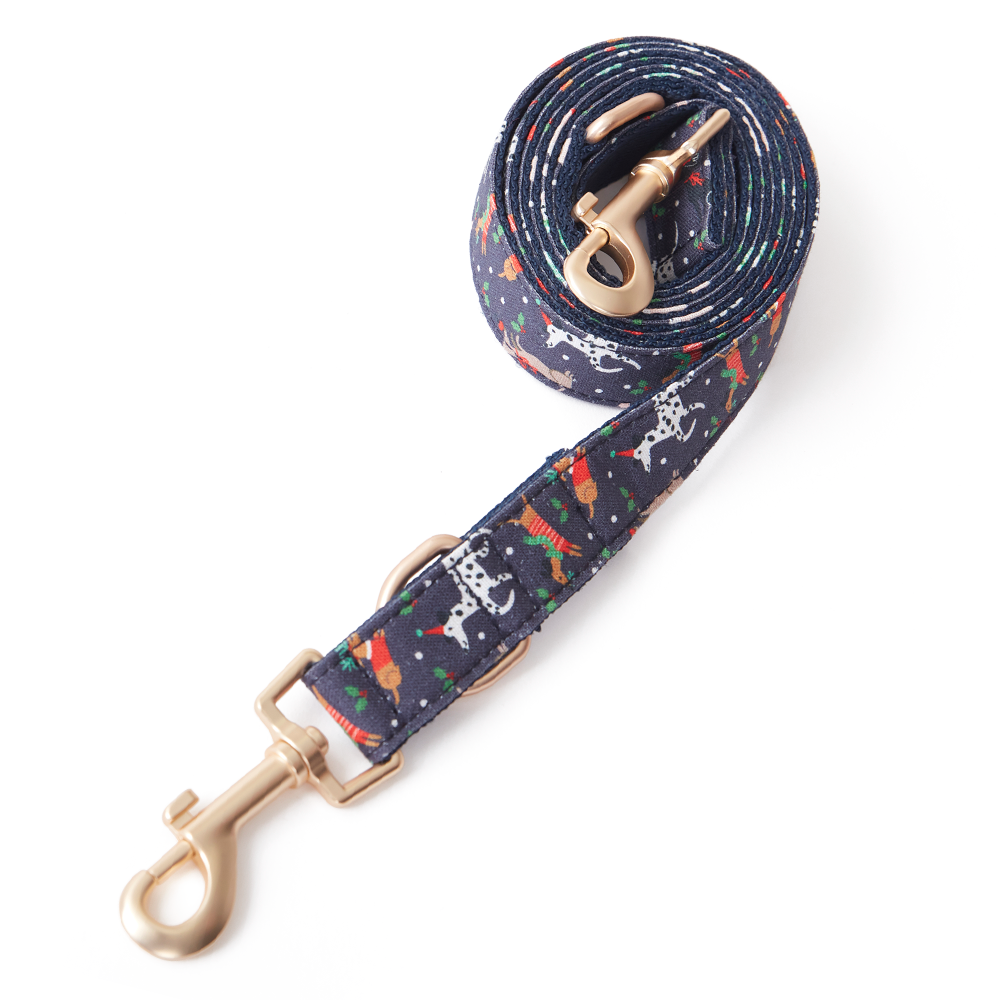 DOG LEASH - NAVY PRINT