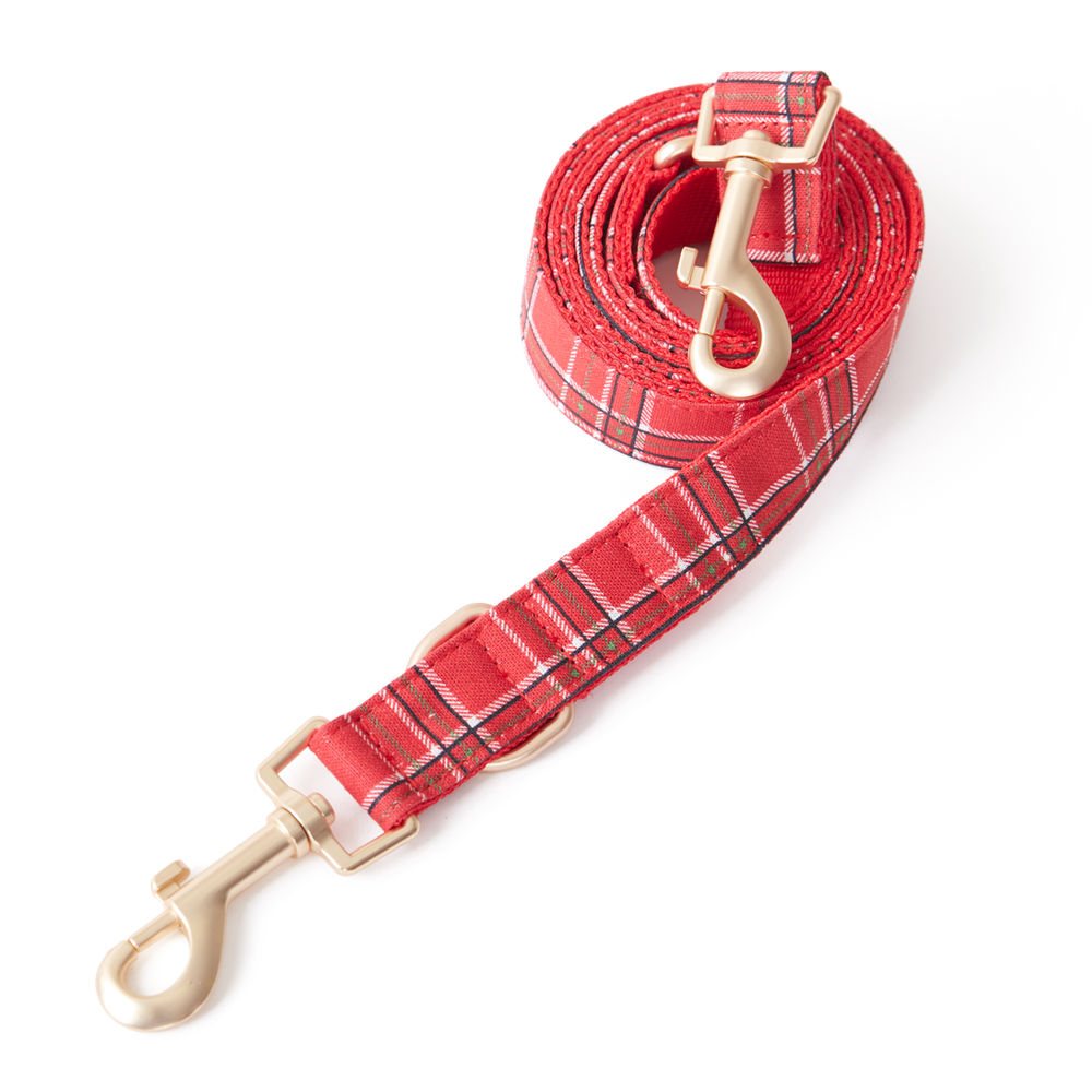 DOG LEASH - RED CHECK