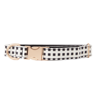 Thumbnail for DOG COLLAR - BLACK & WHTE CHECK