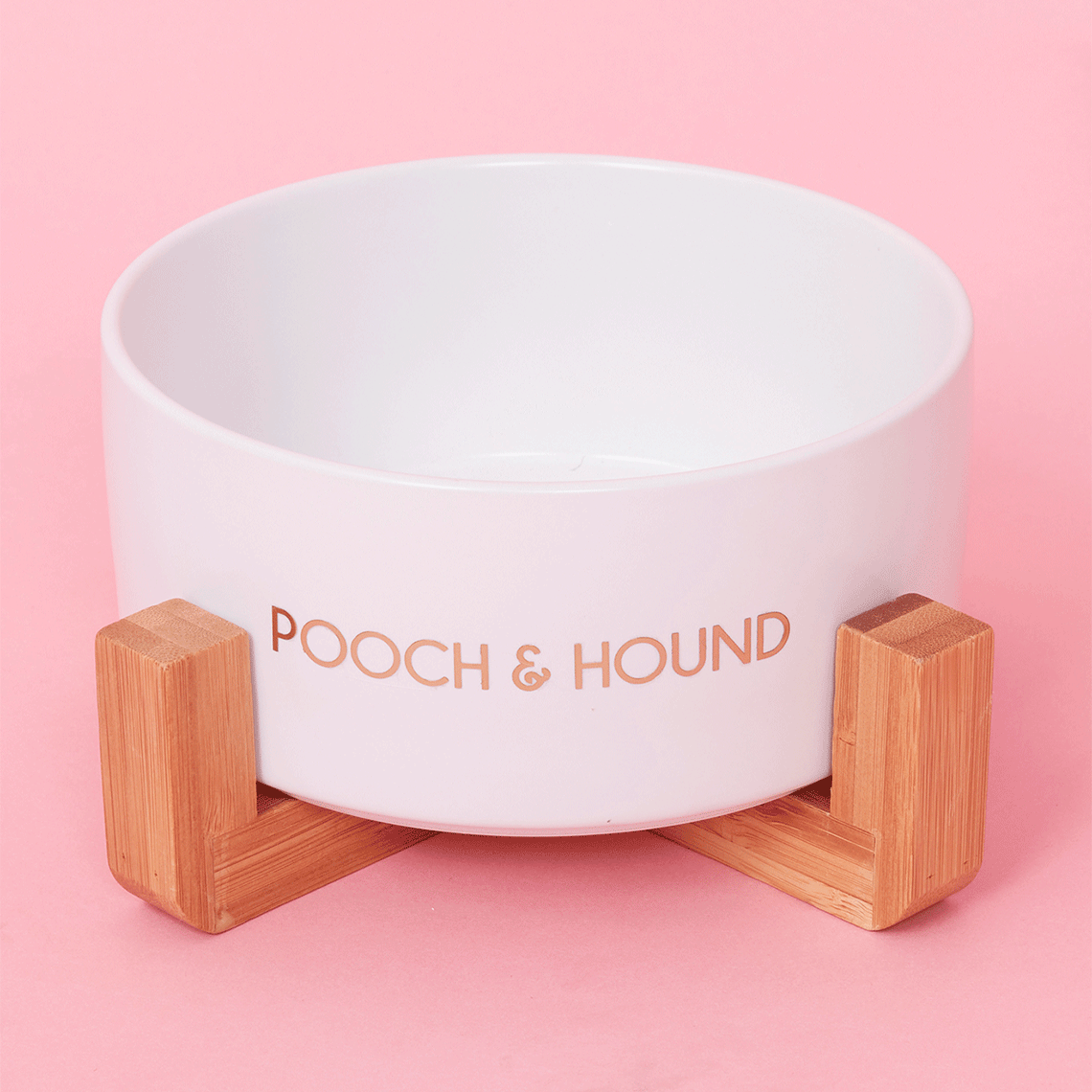 SIGNATURE DOG BOWL - WHITE/GOLD