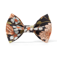 Thumbnail for DOG BOW TIE - FLORAL PRINT BLACK