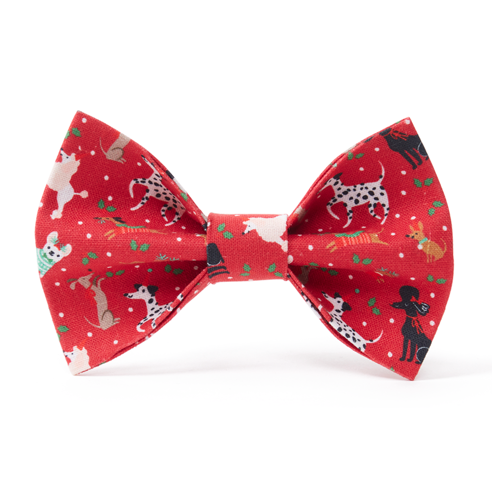 DOG BOW TIE - RED PRINT